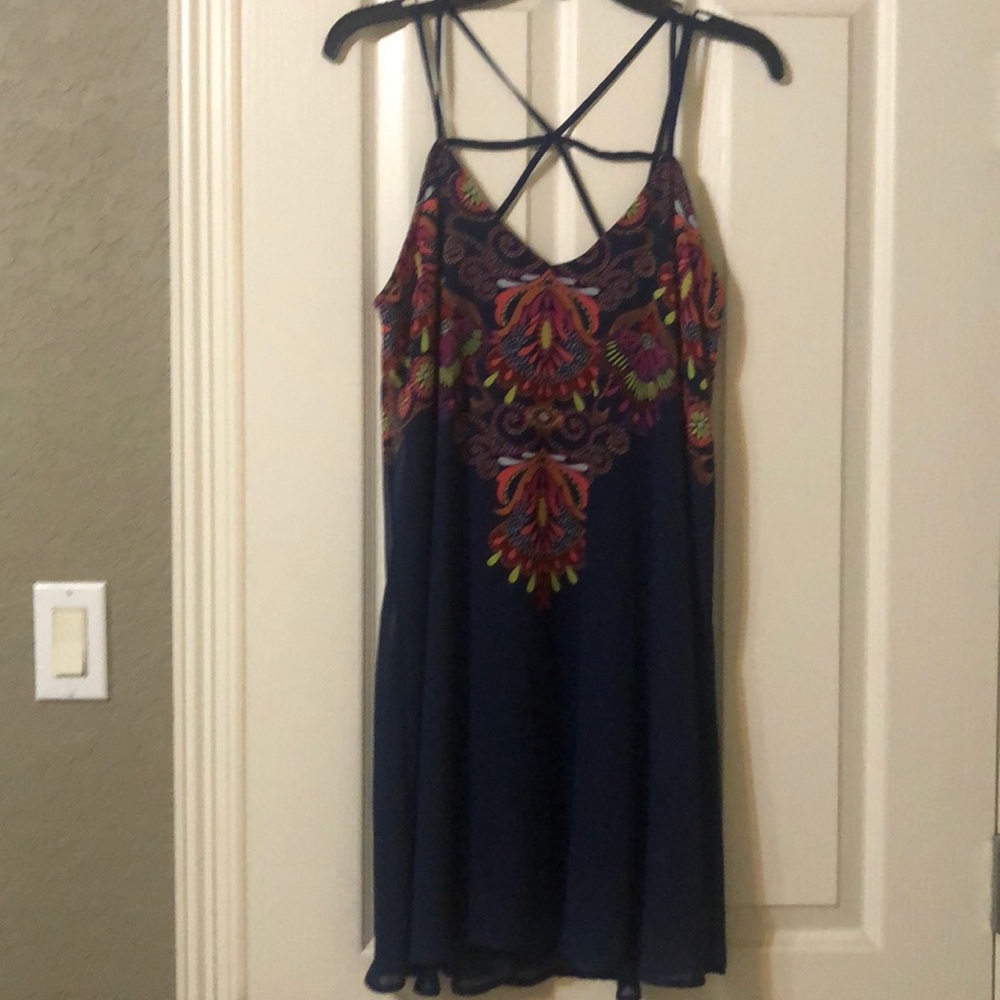 Navy floral dress